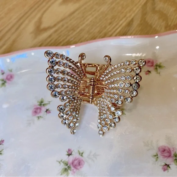 🦋 Butterfly Hair clip/Claw with Bling! New! - Picture 8 of 8